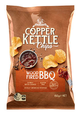 	Copper Kettle Woodfired BBQ Potato Chips 150G