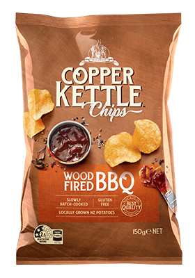 Copper Kettle Woodfired BBQ Potato Chips 150G